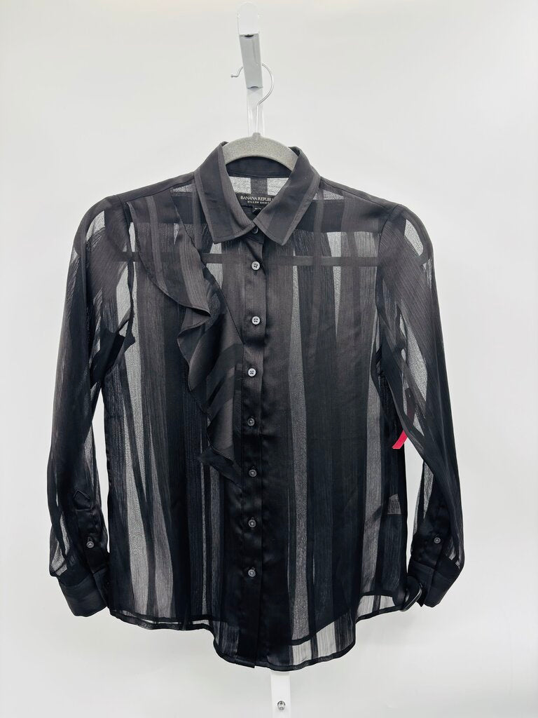 Banana Republic Blouse Black XXS