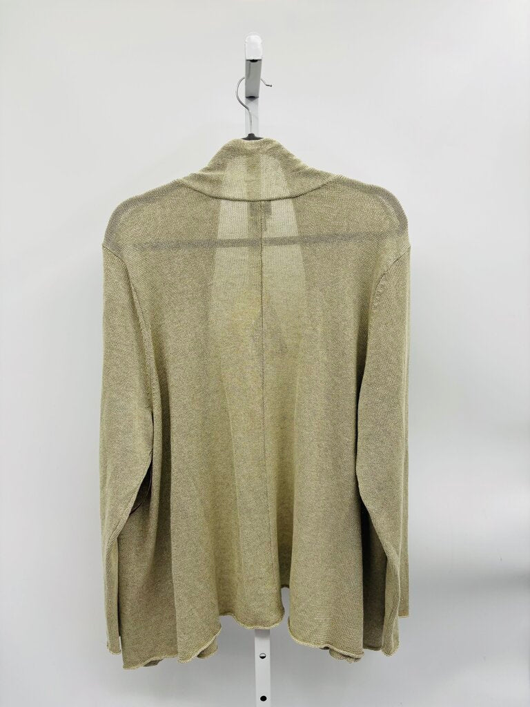 Eileen Fisher Cardigan Plus Beige 3X