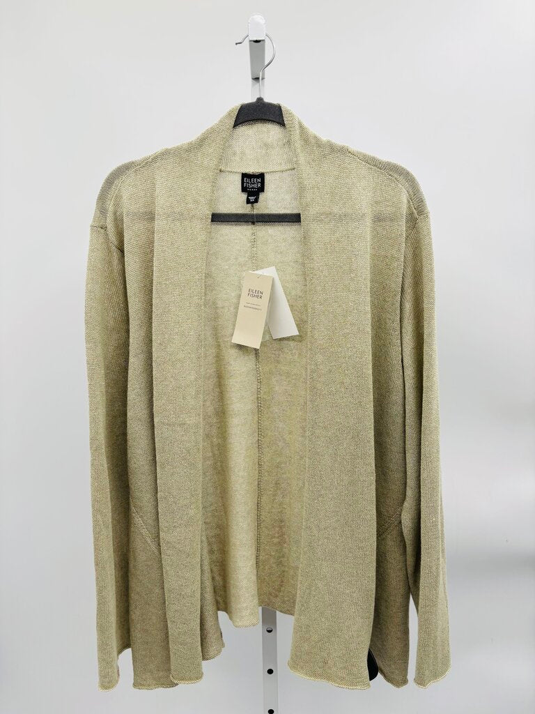 Eileen Fisher Cardigan Plus Beige 3X