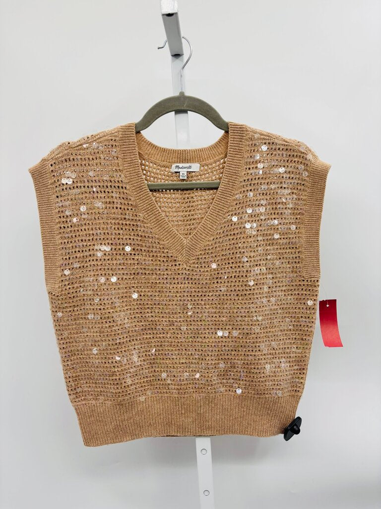 Madewell Sweater Vest Tan XS