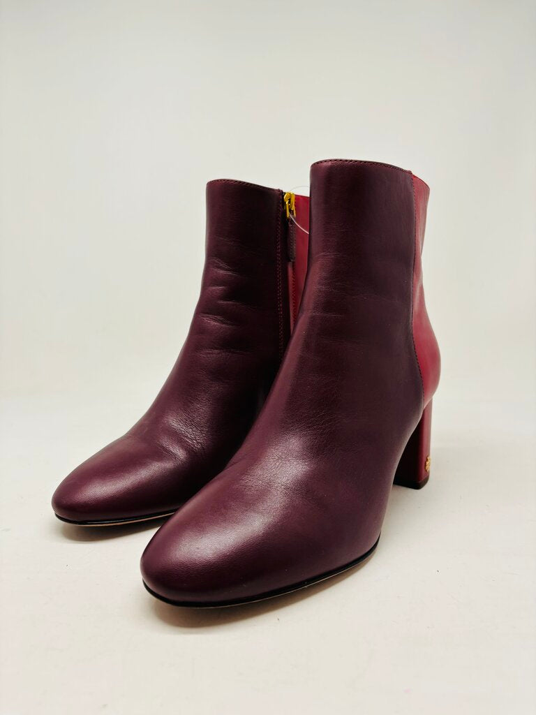 Tory Burch Ankle Boots Burgundy 9
