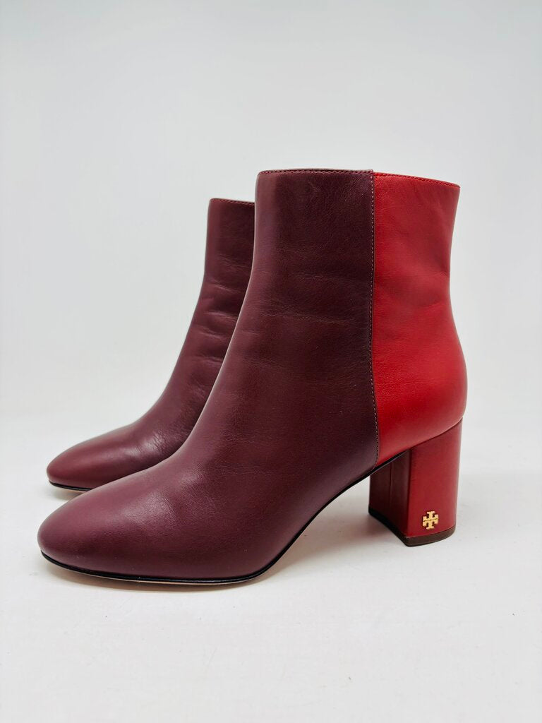Tory Burch Ankle Boots Burgundy 9