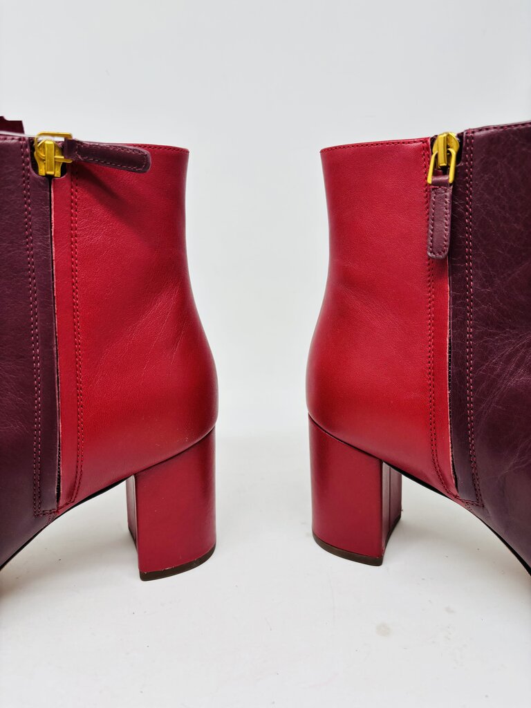 Tory Burch Ankle Boots Burgundy 9