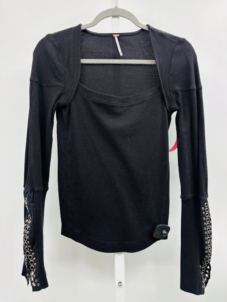 Free People Top Black S