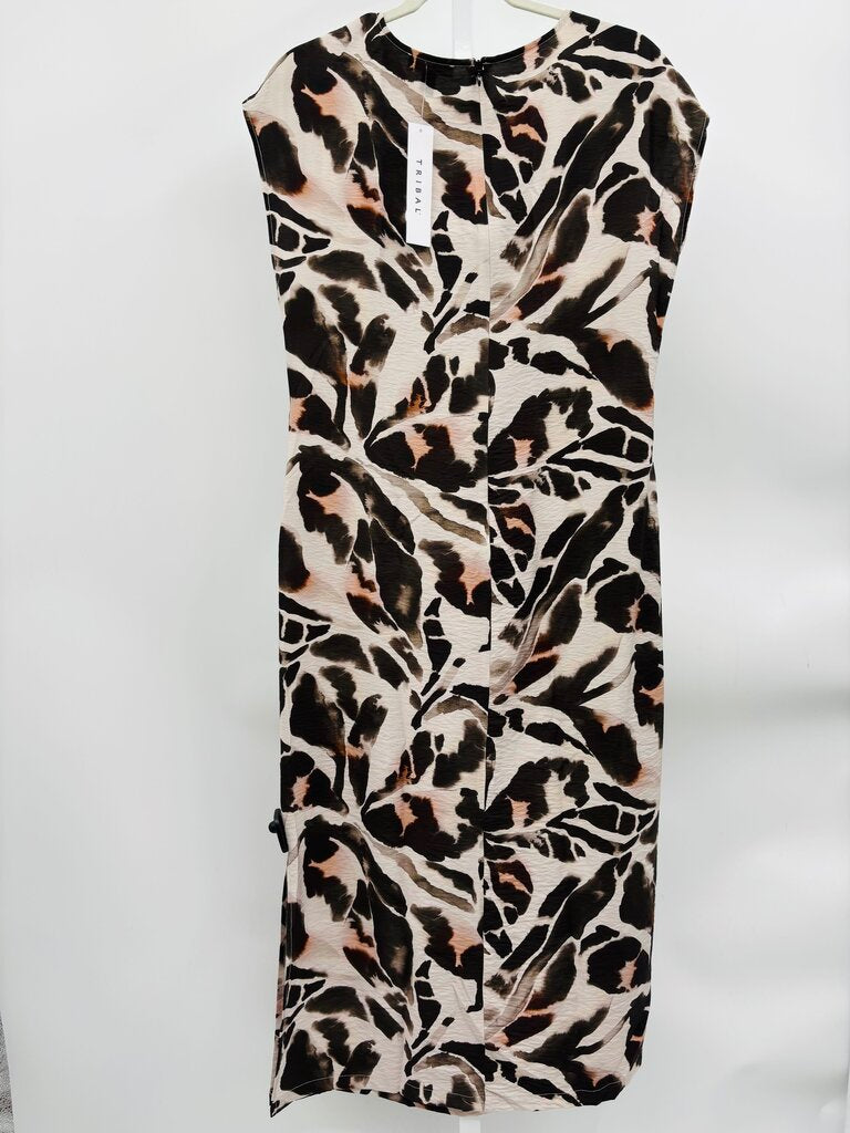 Tribal Dress Beige M