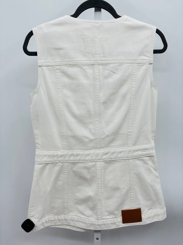 Blue Thread Vest White 6