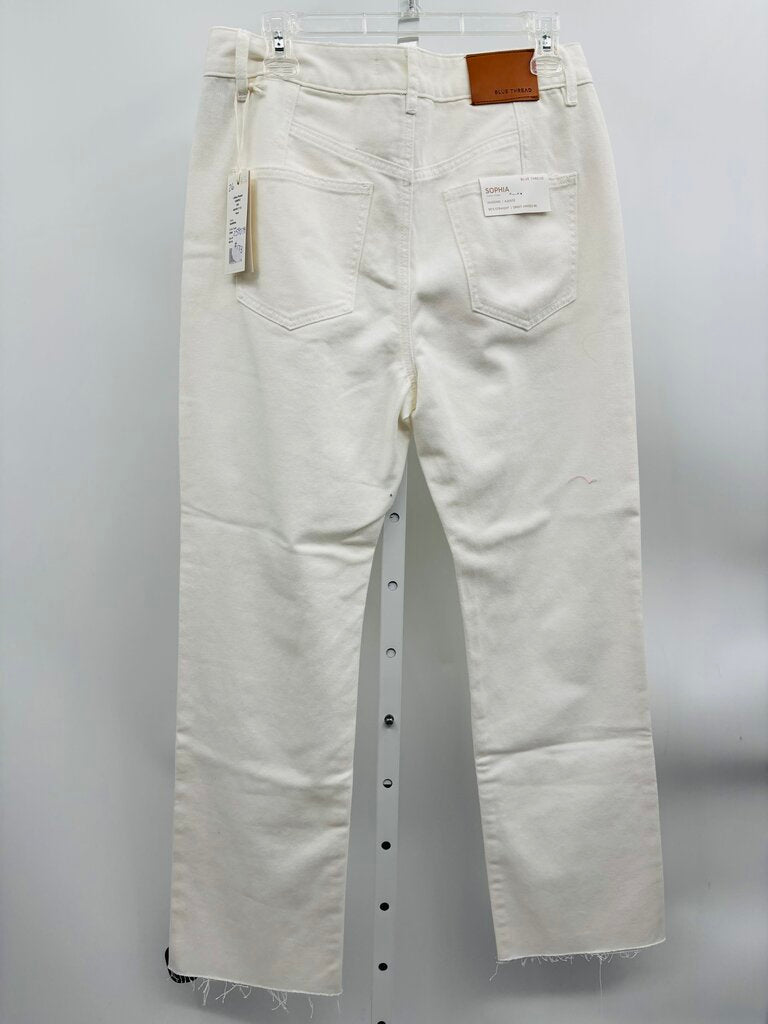 Blue Thread Jeans White 6
