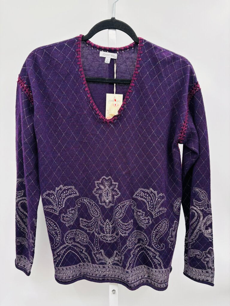 Johnny Was Sweater Purple S