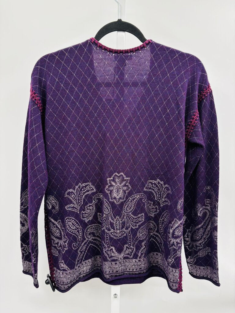 Johnny Was Sweater Purple S