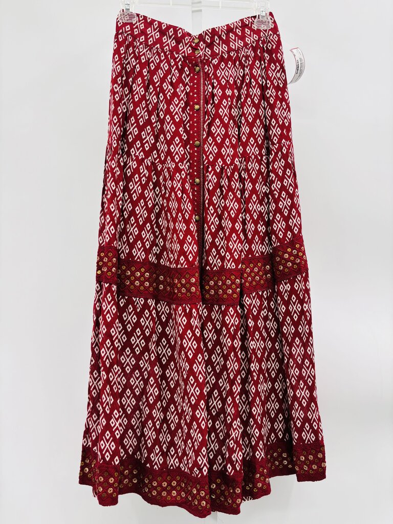 Azure and Indigo Skirt Burgundy S