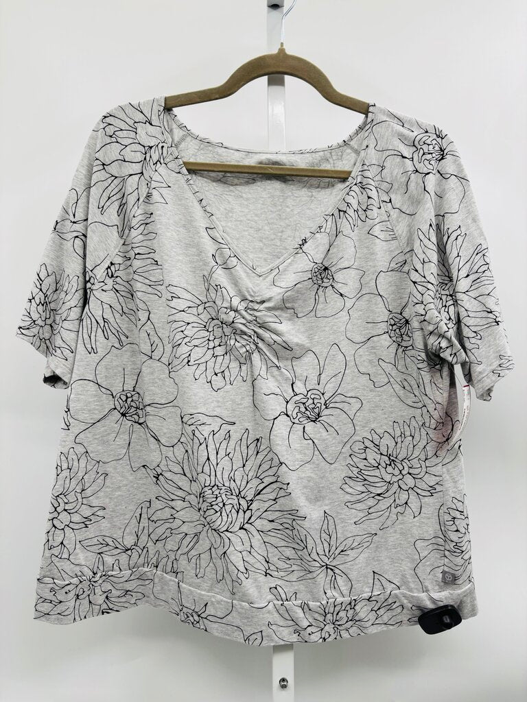 T by Talbots Top Grey XL