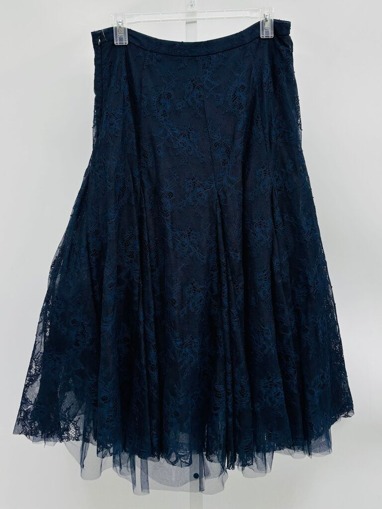 Anthropologie Skirt Midi Navy M