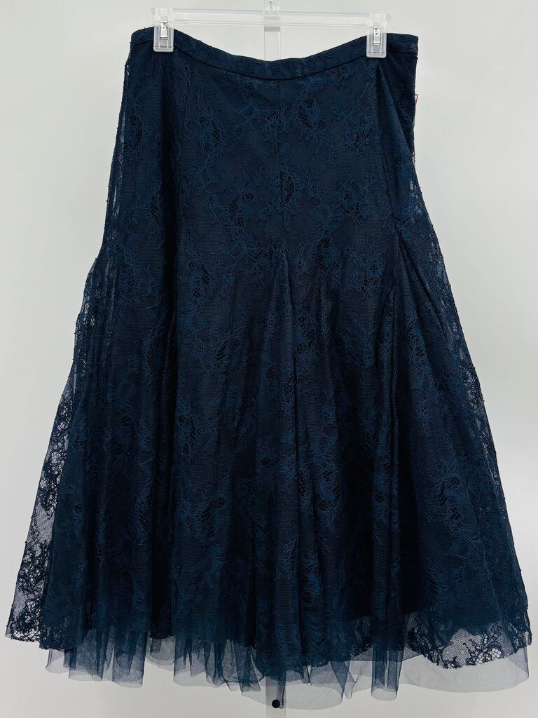 Anthropologie Skirt Midi Navy M