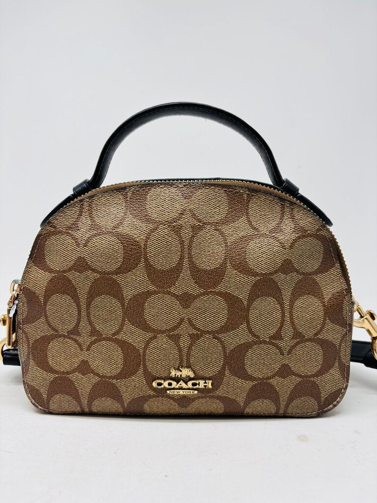 Coach Crossbody Bag Tan Signature