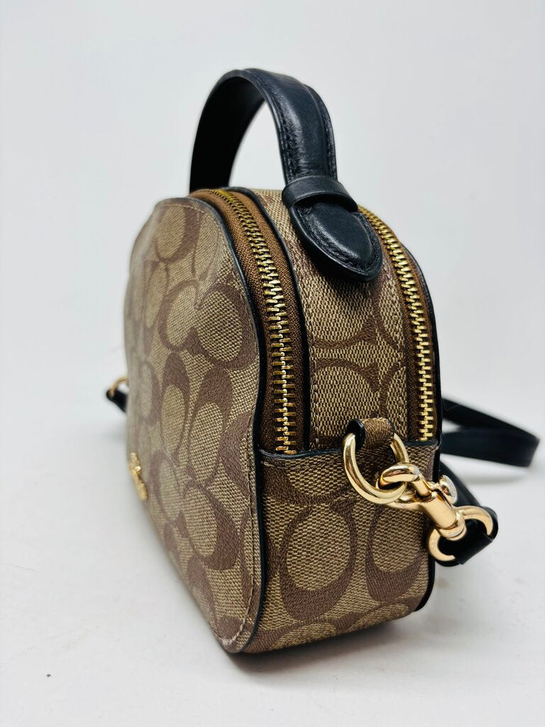 Coach Crossbody Bag Tan Signature
