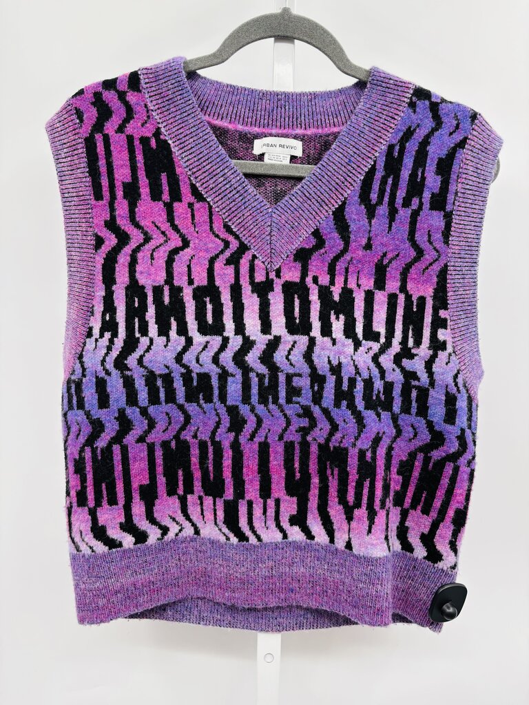 Urban Revivo Sweater Vest Purple 2