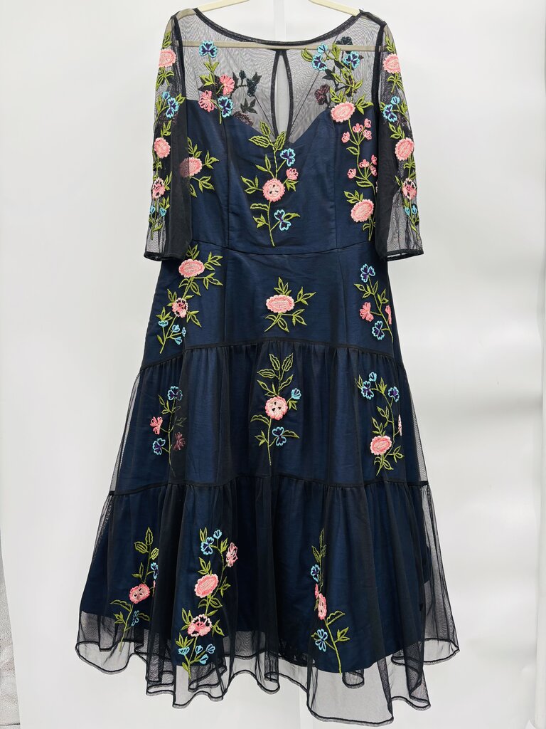 eShakti Formal Dress Plus Navy 18