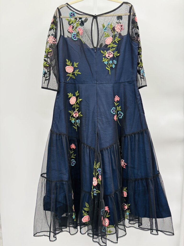 eShakti Formal Dress Plus Navy 18