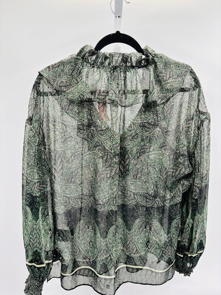 Alice + Olivia Blouse Green XS