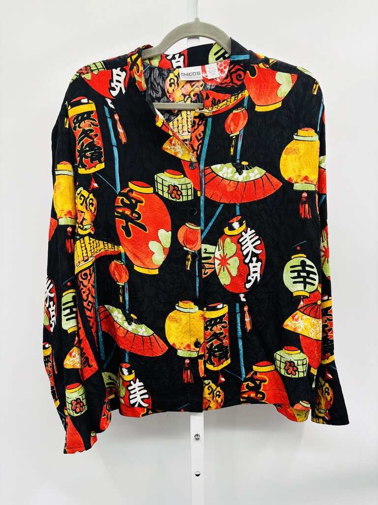 Chico's Blouse Black XL