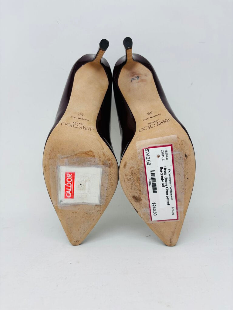 Jimmy Choo Heels Burgundy 8.5