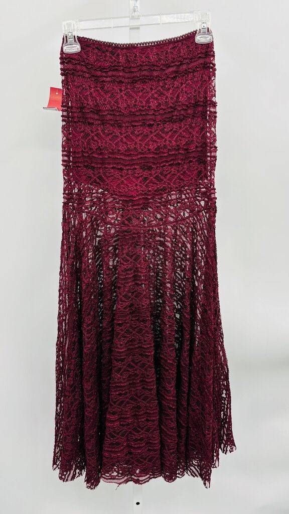 Free People Skirt Set Burgundy XS