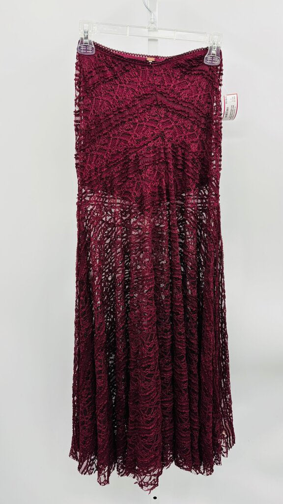 Free People Skirt Set Burgundy XS