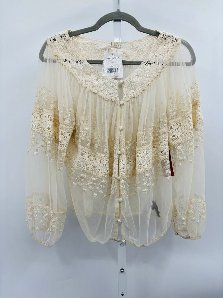 Free People Blouse Beige M
