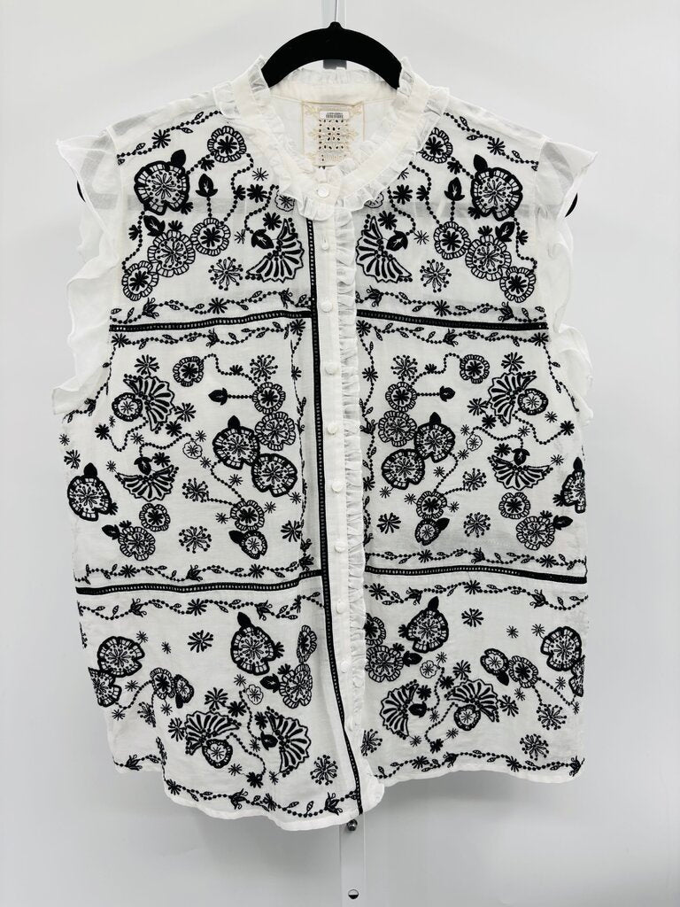Johnny Was: Jade Blouse White L