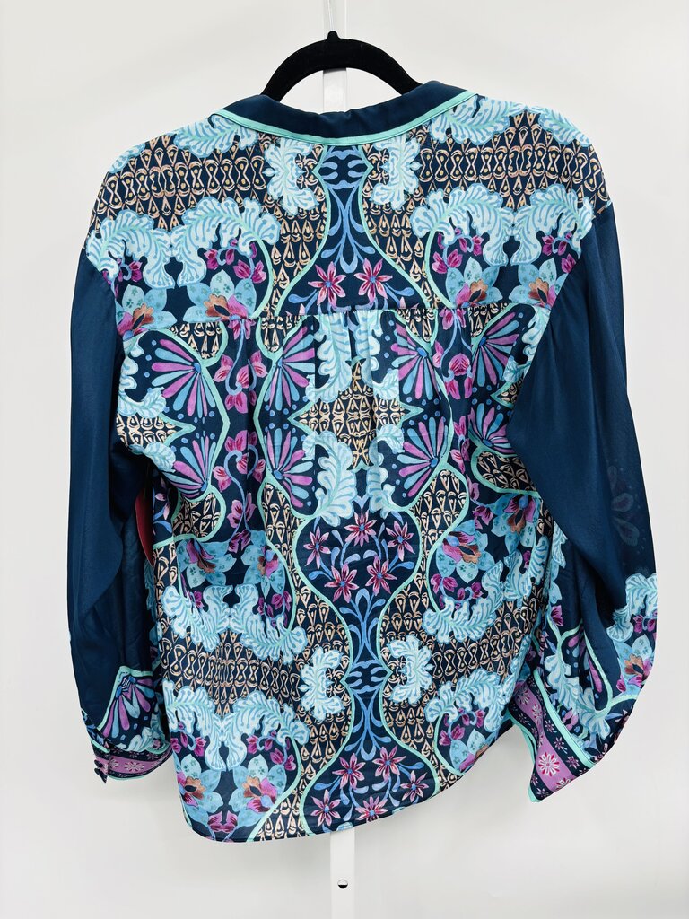 Johnny Was: Jade Blouse Navy M