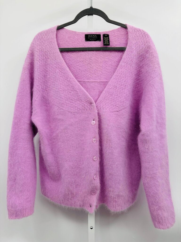 Dana Buchman Cardigan Plus Purple 2X