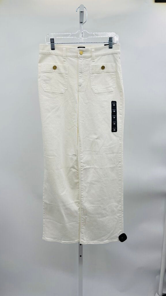J. Crew Factory Jeans Wide Leg White 6