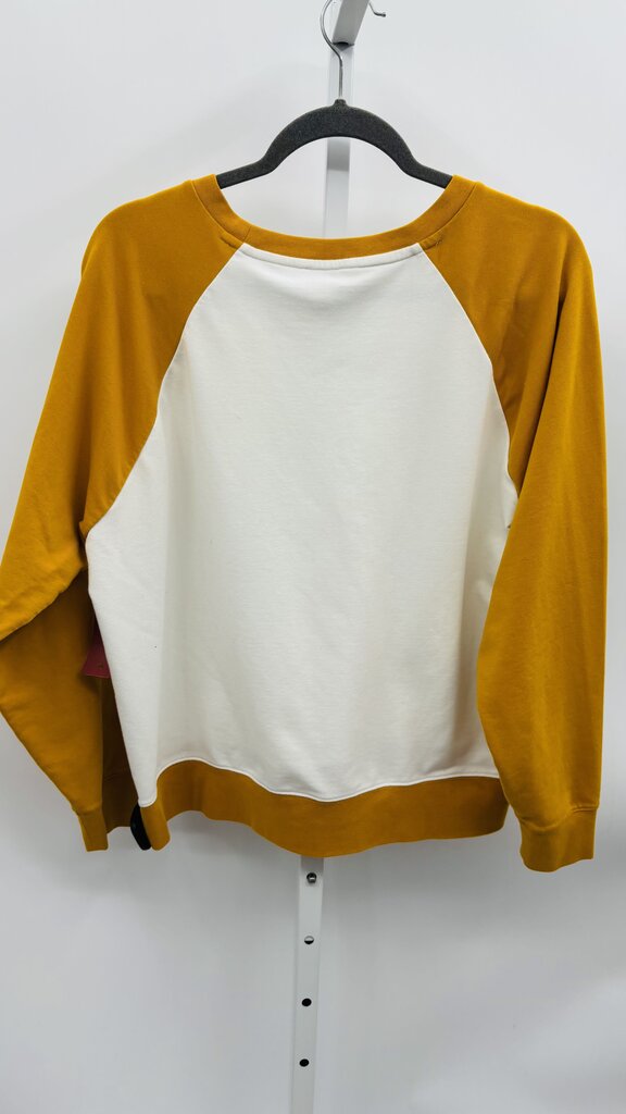 J. Crew Sweatshirt Yellow/White XL