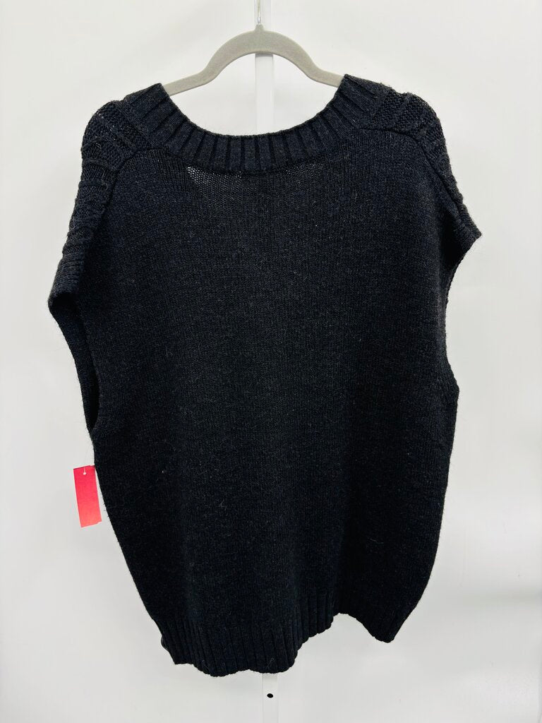 Anthropologie Sweater Vest Black M