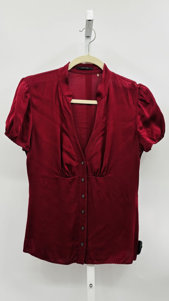 Elie Tahari Blouse Burgundy S