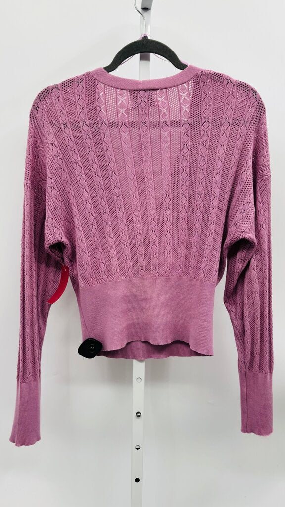 Pink Rose Sweater Purple L