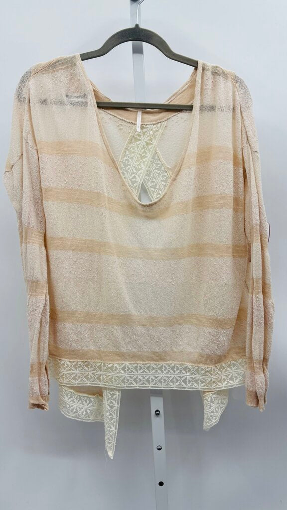 Free People Top Beige M
