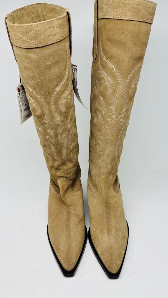 Zara Boots Taupe 6.5