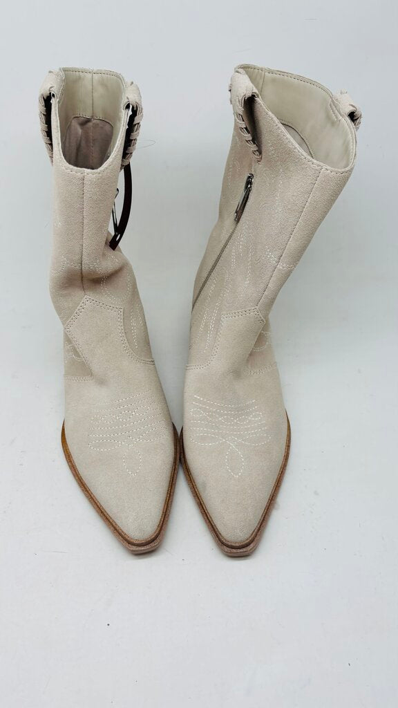 Franco Sarto Cowboy Boots Beige 7.5