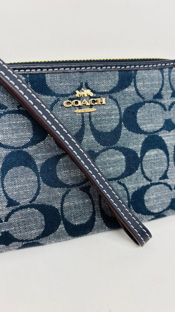 Coach Wristlet Denim Signature