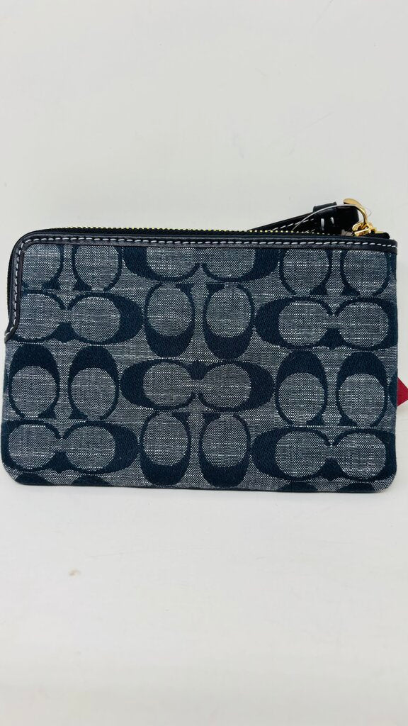 Coach Wristlet Denim Signature