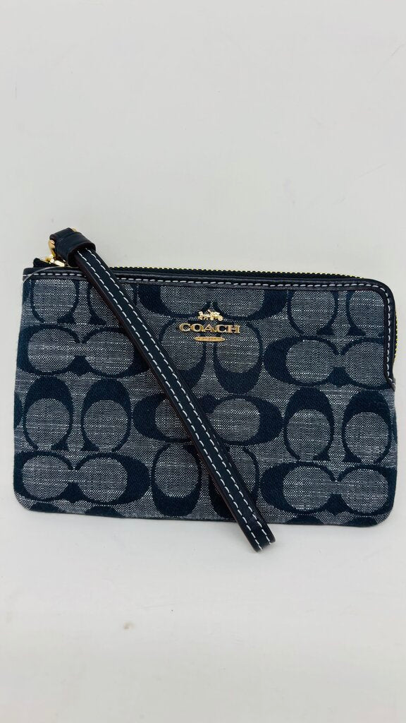 Coach Wristlet Denim Signature