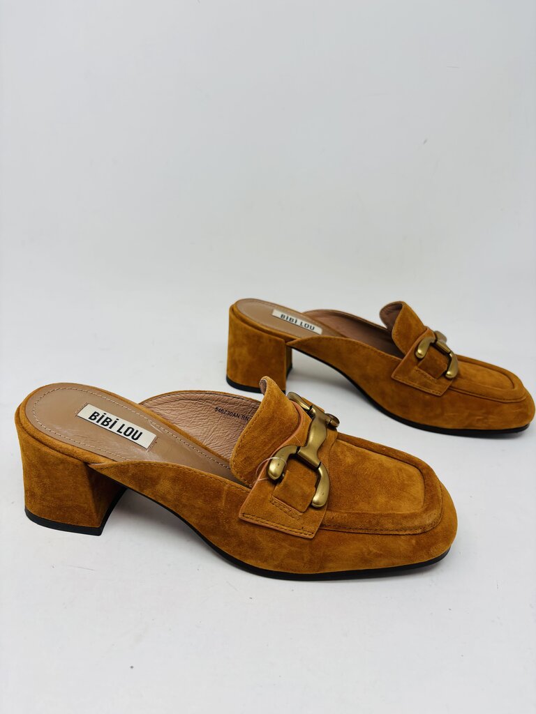 Bibi Lou Mules Tan 8.5