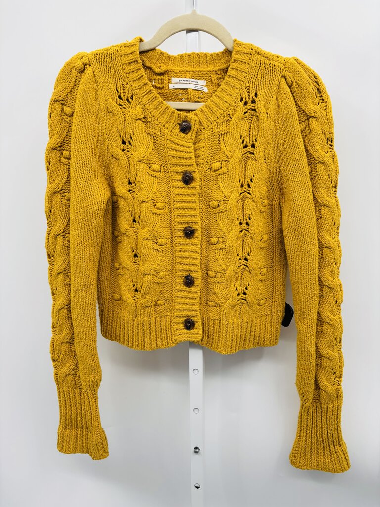 Anthropologie Cardigan Yellow XS
