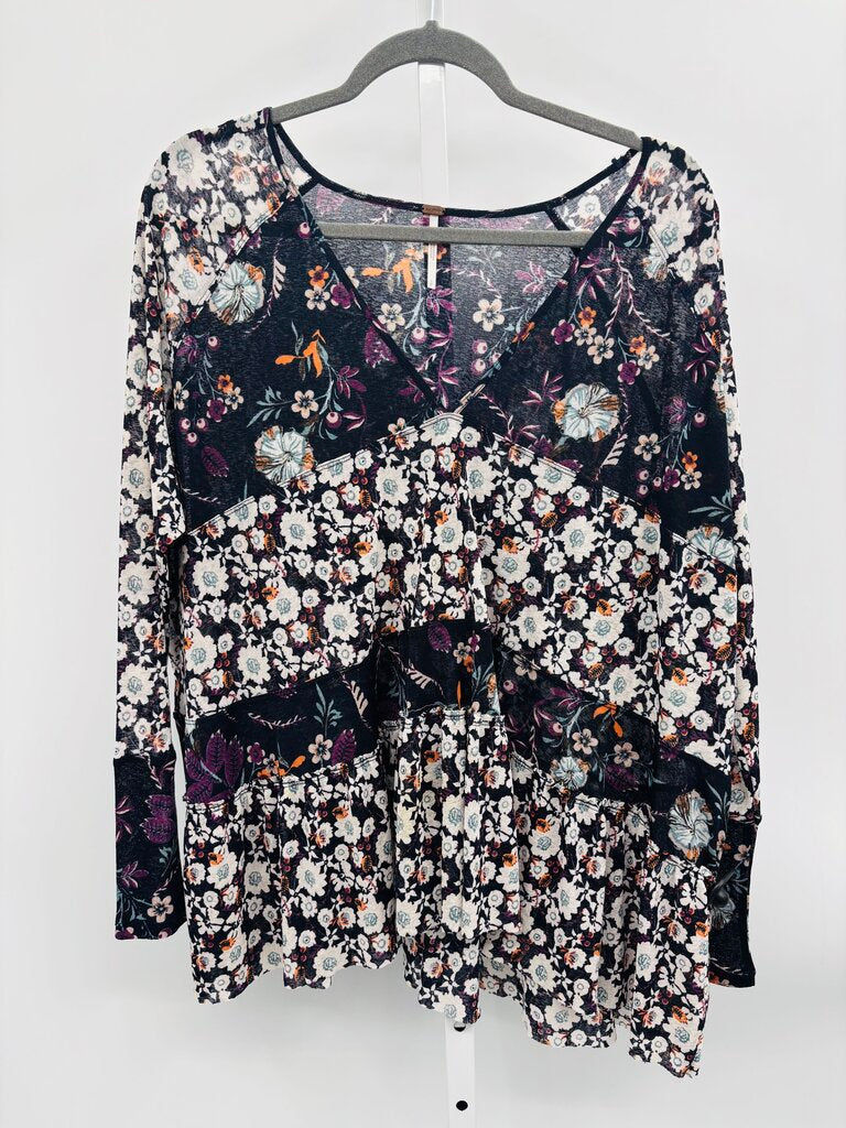 Free People Top Navy S