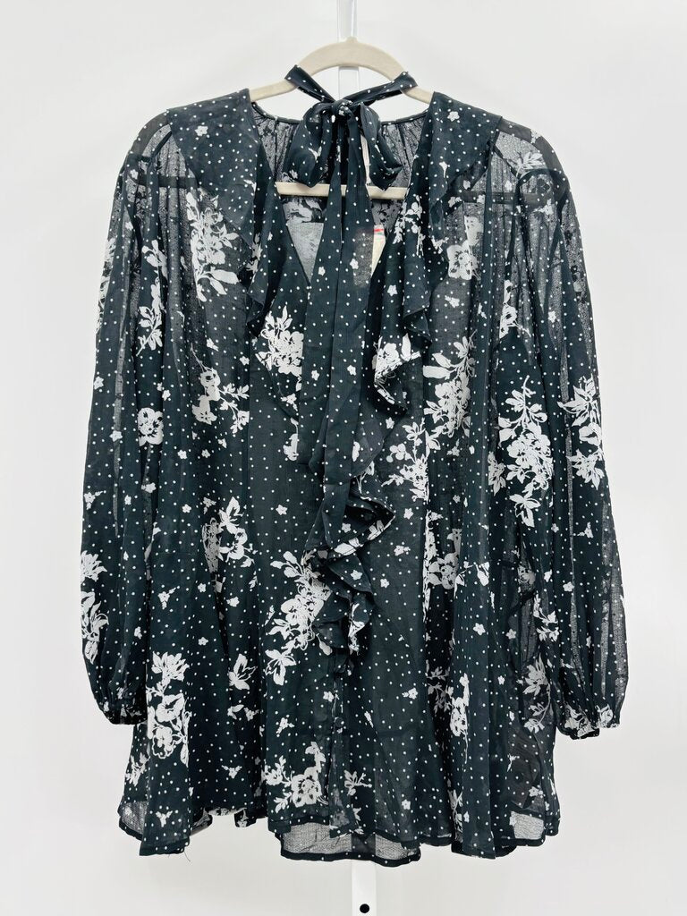 Free People Blouse Black XS