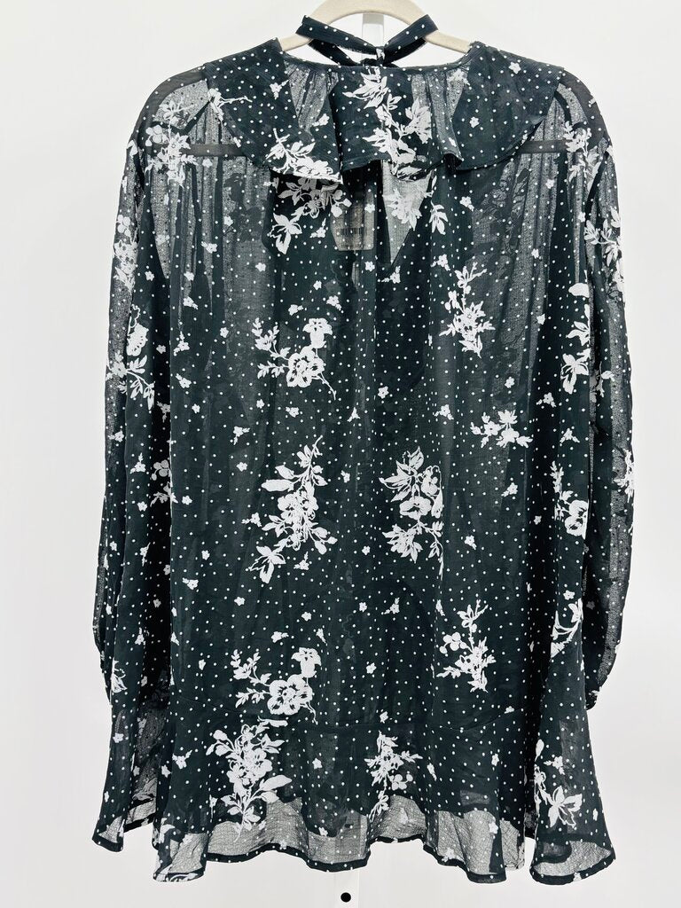 Free People Blouse Black XS