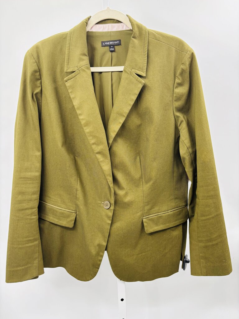 Lane Bryant Blazer Plus Green 24