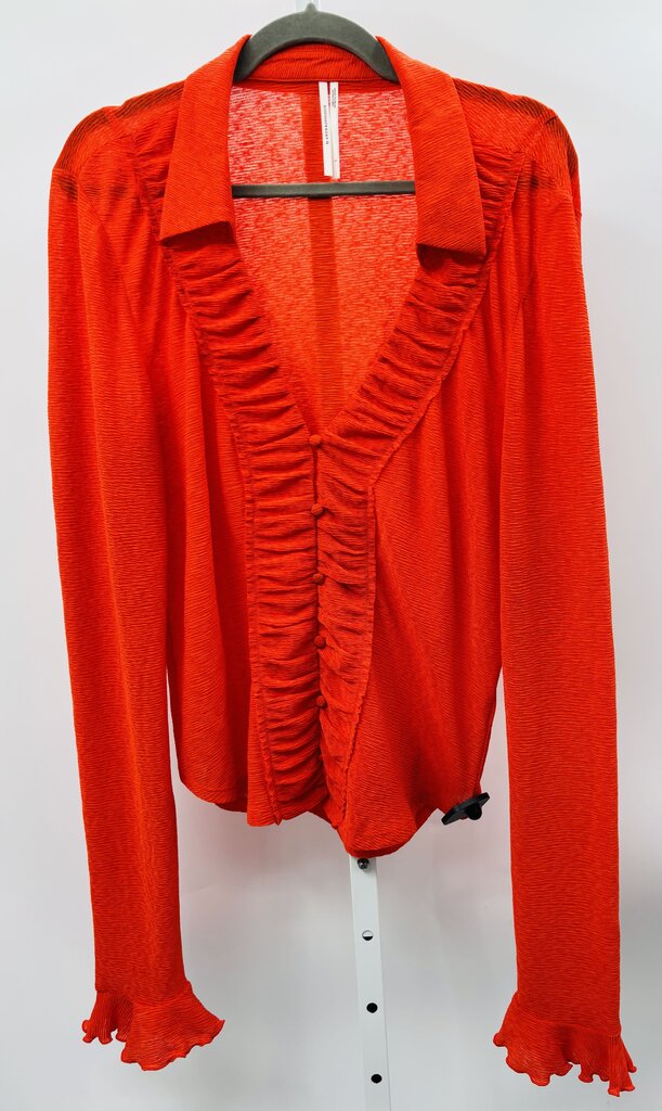Anthropologie Blouse Orange L