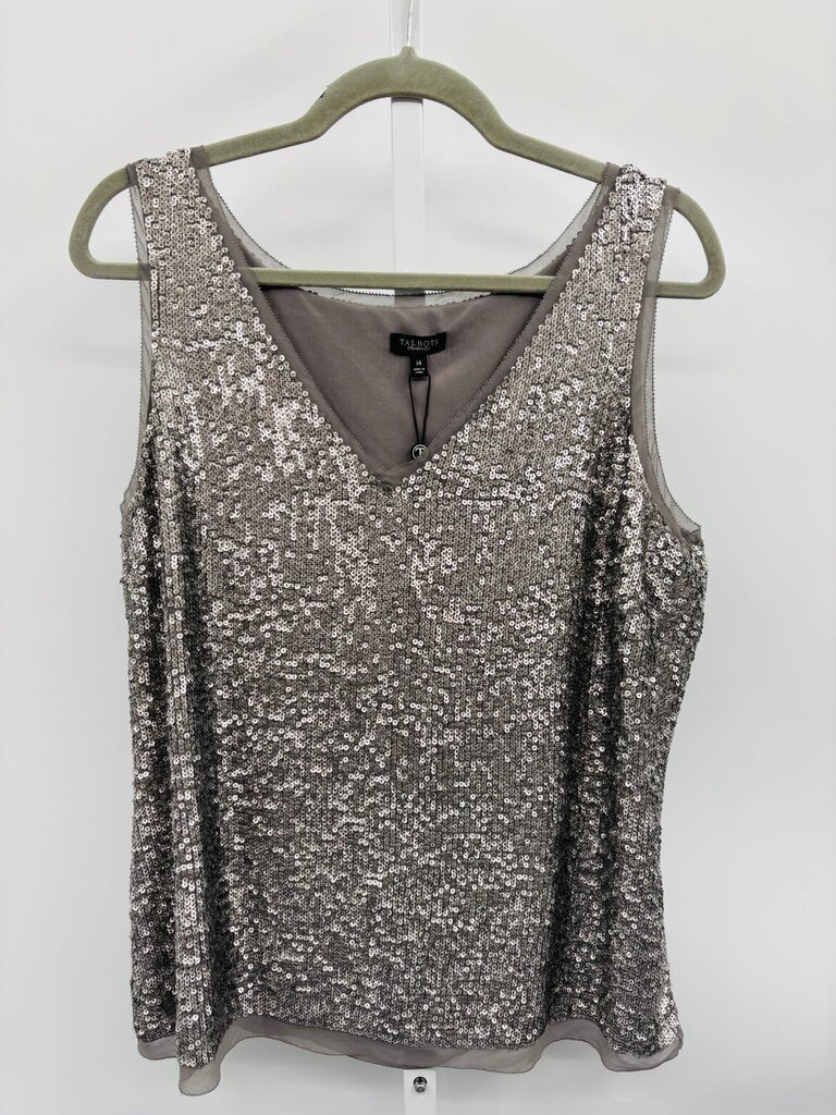 Talbots Top Silver 14